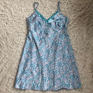 paisley prints satin dress